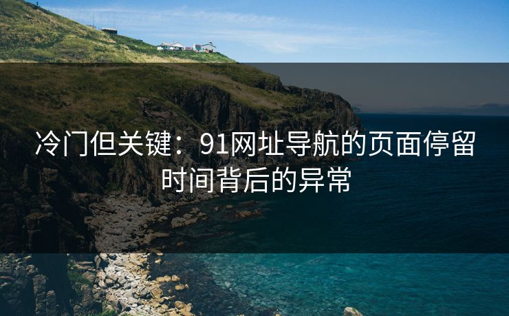 冷门但关键：91网址导航的页面停留时间背后的异常