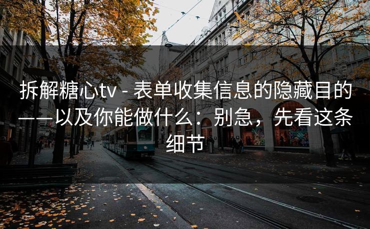 拆解糖心tv - 表单收集信息的隐藏目的——以及你能做什么：别急，先看这条细节